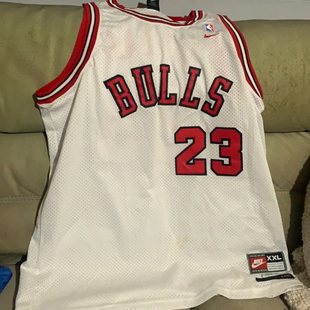Michael Jordan bulls #23 home jersey, worn once , Size 2XL